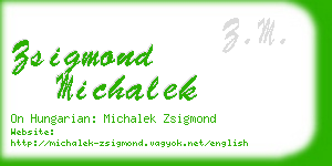 zsigmond michalek business card